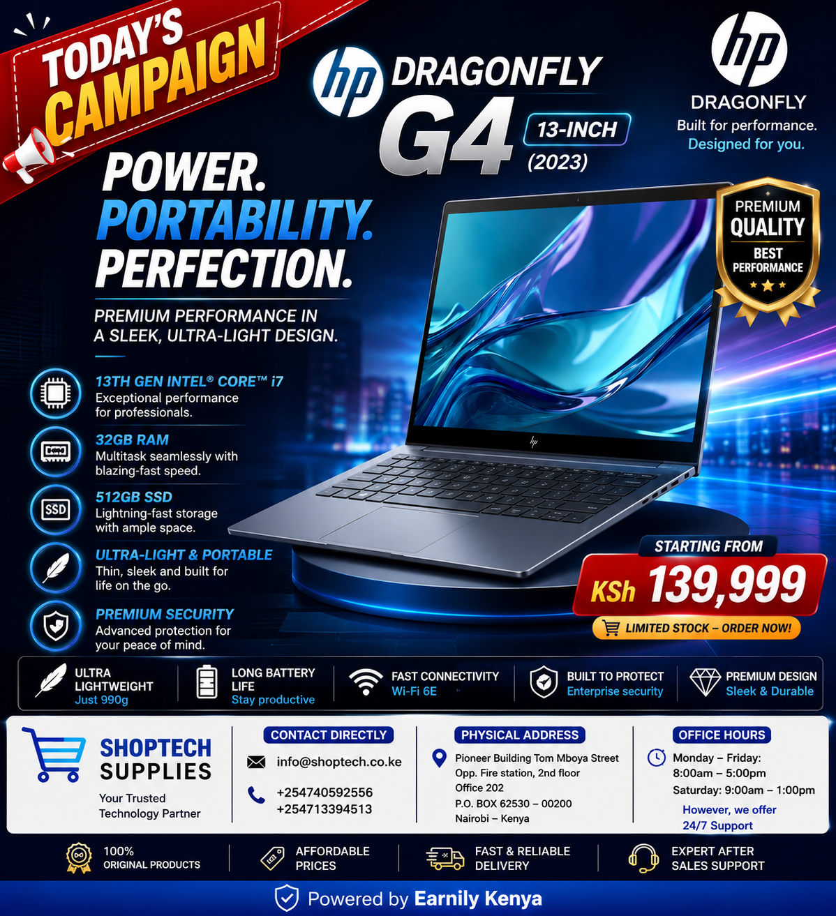 Home of Tech Products — campaign poster by Shoptech Supplies